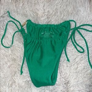 White fox string bikini bottom